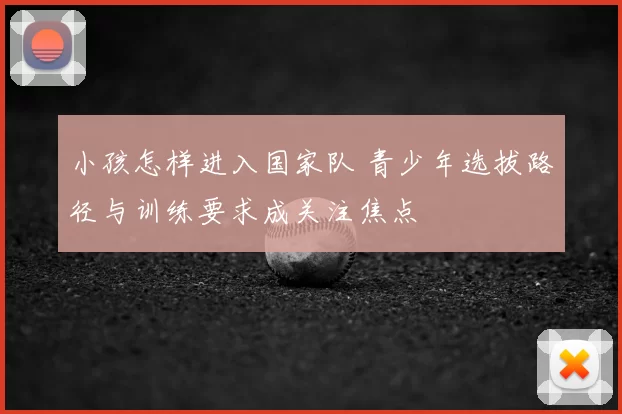 小孩怎样进入国家队 青少年选拔路径与训练要求成关注焦点